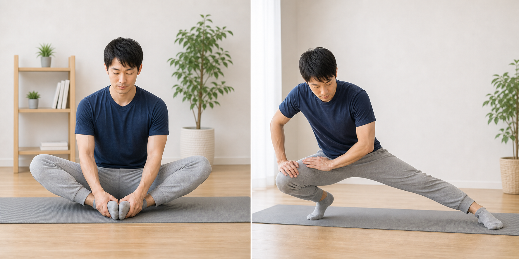 太ももの付け根 ストレッチ 股関節 内もも 鼠径部