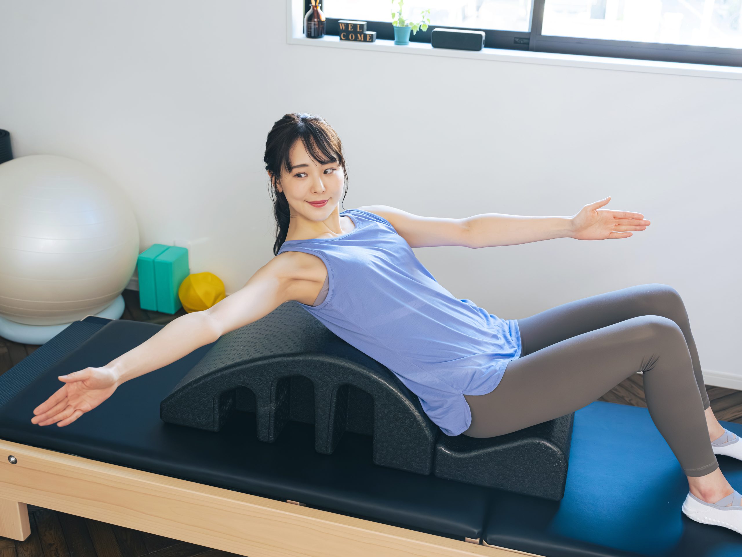 インナーマッスルと背骨や体幹の動きを確認するイメージ