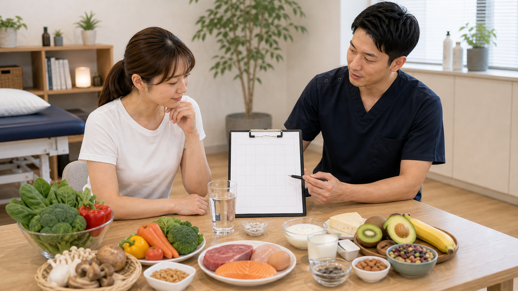 ビタミン13種類の全体像を食材と生活習慣から相談するイメージ