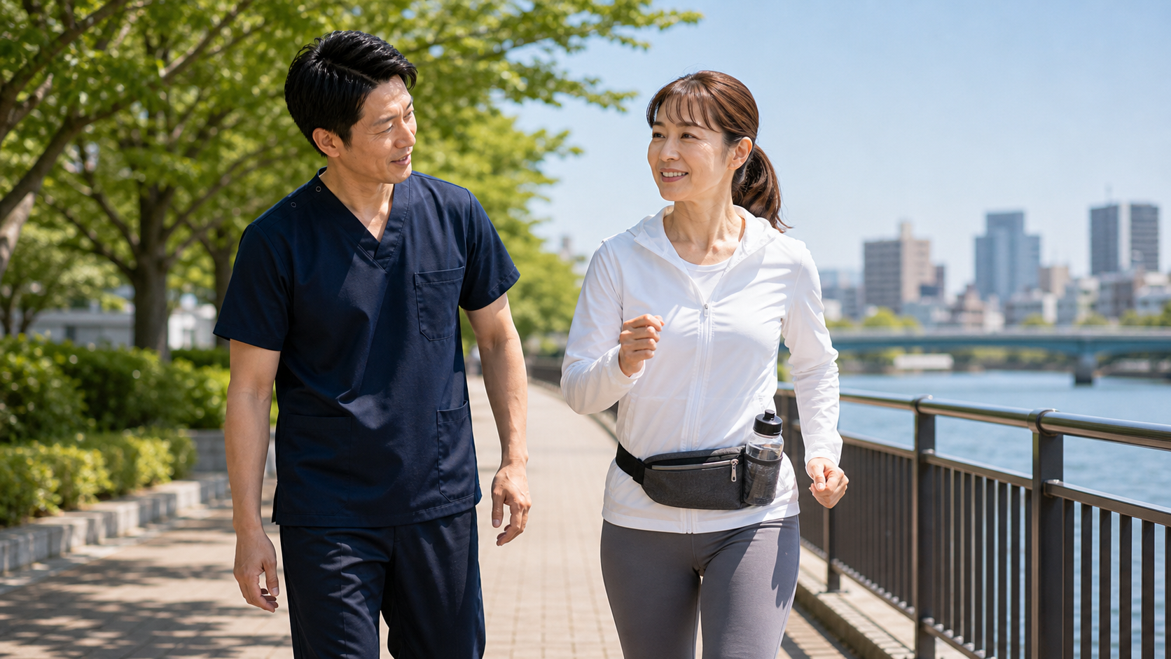 ダイエット目的で無理なくウォーキングするイメージ