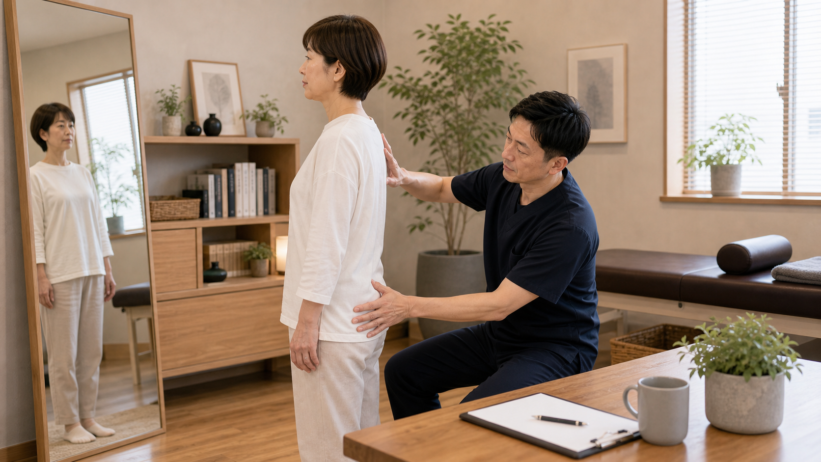CUREPROで肩や骨盤を含めた全身姿勢を確認するイメージ