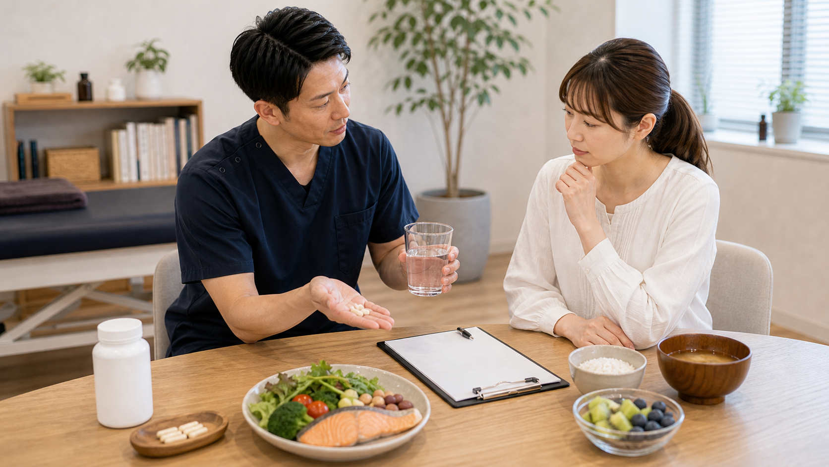 ビタミンB群サプリの摂取量と注意点を相談するイメージ