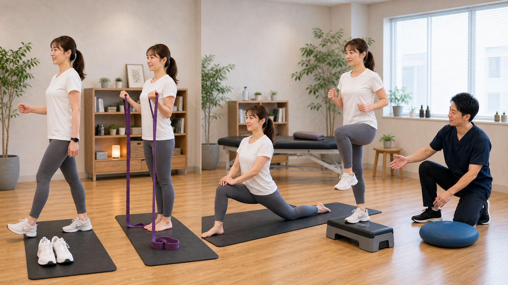 健康効果の高い運動メニューを整体師が提案するイメージ