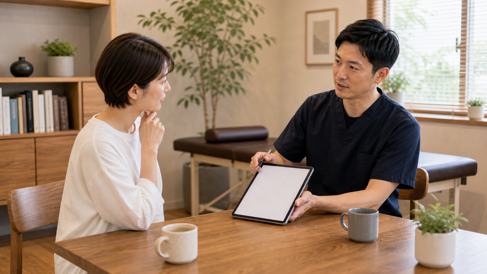 整体の費用や通院頻度について無理のない計画を相談するイメージ