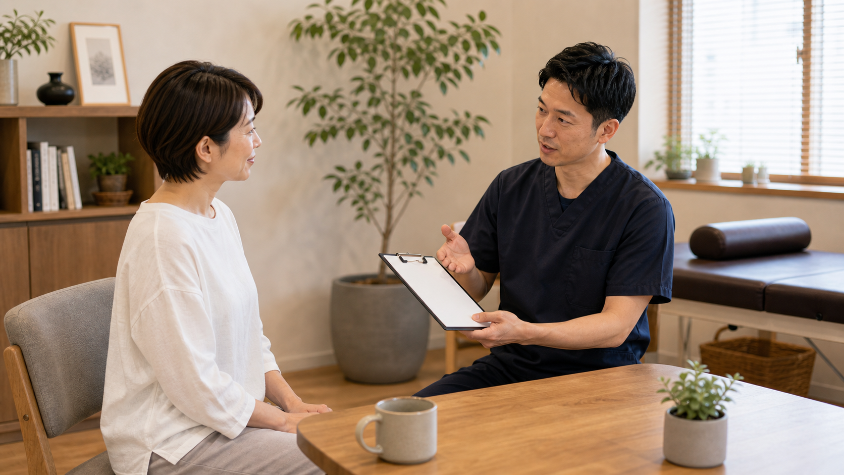 丁寧なカウンセリングで信頼できる整体院を見極めるイメージ