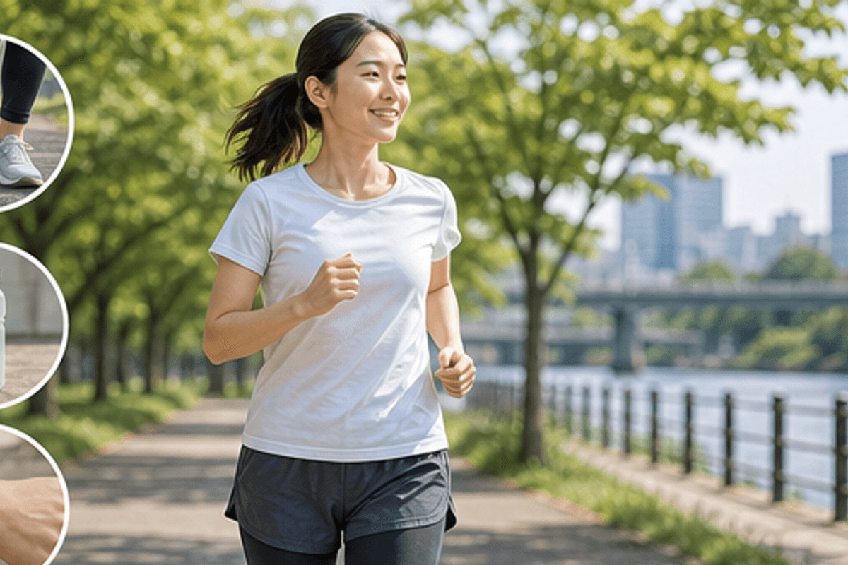 ランニングで脂肪が燃える科学を図解したランニングで脂肪燃焼の説明画像