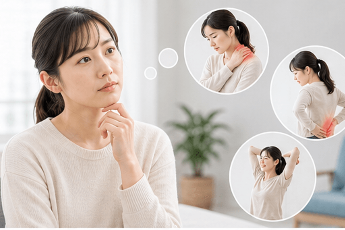 「整体に行くべき？」セルフチェック｜こんな方におすすめを図解した整体に初めて行く方への説明画像