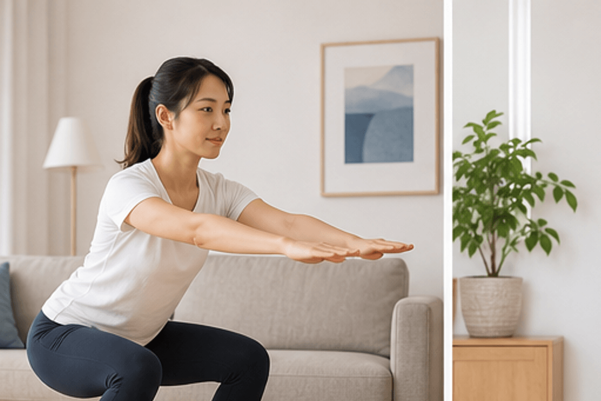 初心者が自宅筋トレを始めるべき5つの理由を図解した簡単にできる筋トレメニュー8選の説明画像