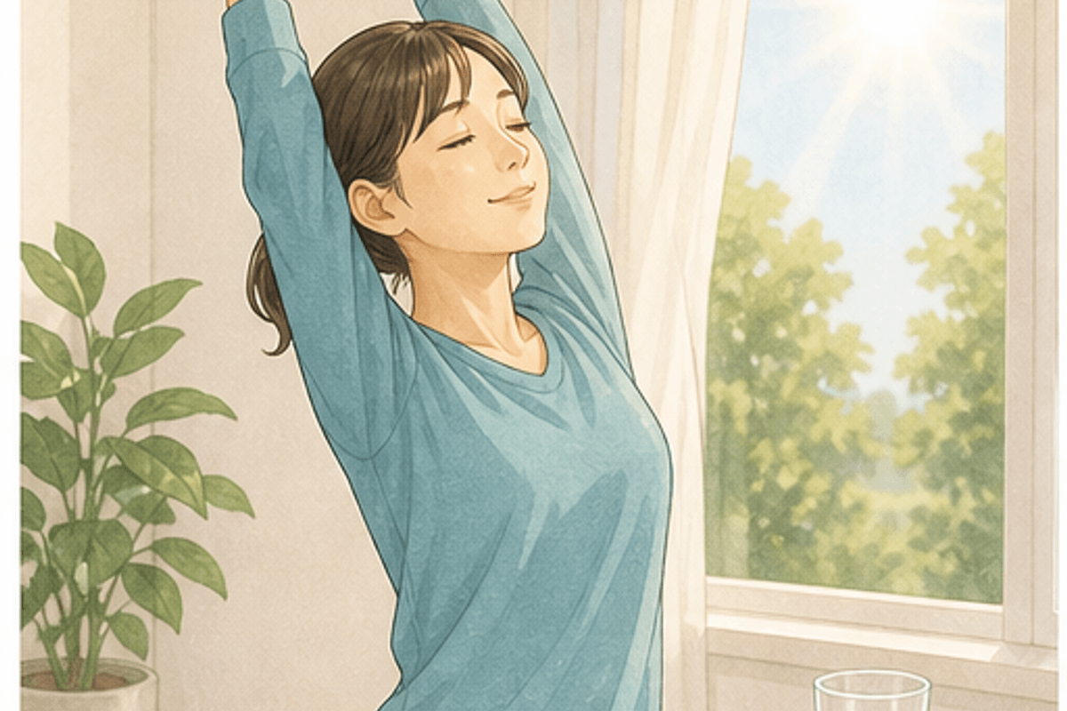健康的な生活スケジュールとは｜3つの基本原則を図解した健康的な生活スケジュールの説明画像