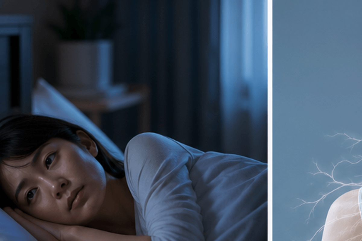 ストレスと不眠症の関係｜なぜ眠れなくなるのかを図解したストレスによる不眠症のセルフチェックの説明画像