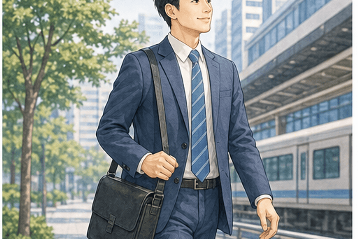 社会人の理想的な1日を実現する4つの基本ポイントを図解した社会人の理想的な1日の過ごし方の説明画像
