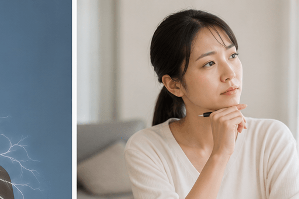 不眠症の4タイプ｜あなたはどのタイプ？を図解したストレスによる不眠症のセルフチェックの説明画像