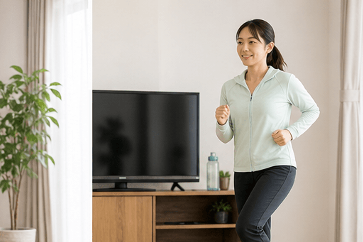 屋内ウォーキング代替10選｜やり方・カロリー・歩数換算を図解した屋内ウォーキング代替10選の説明画像