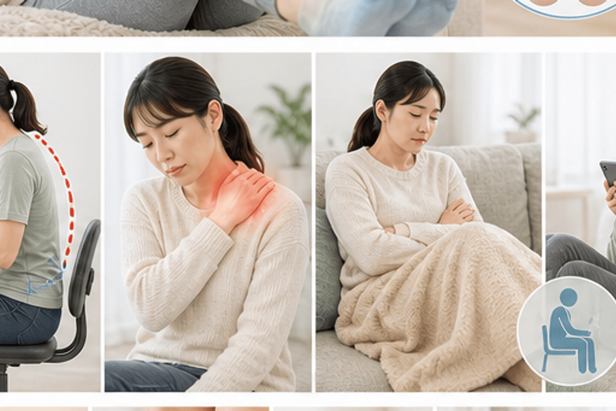 冷え性の4タイプ比較を図解した末端冷え性の原因と改善の説明画像