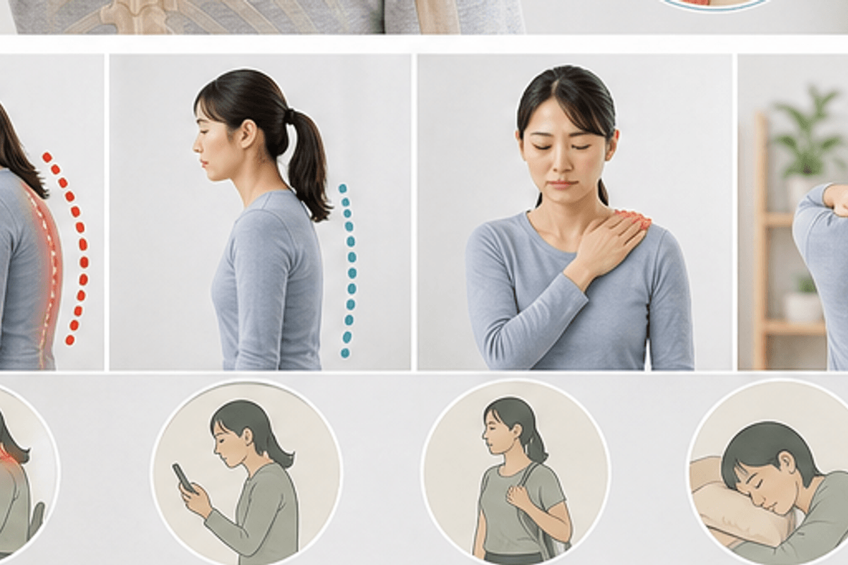 原因のメカニズム｜末梢性と中枢性を図解した緊張型頭痛の原因と治し方の説明画像