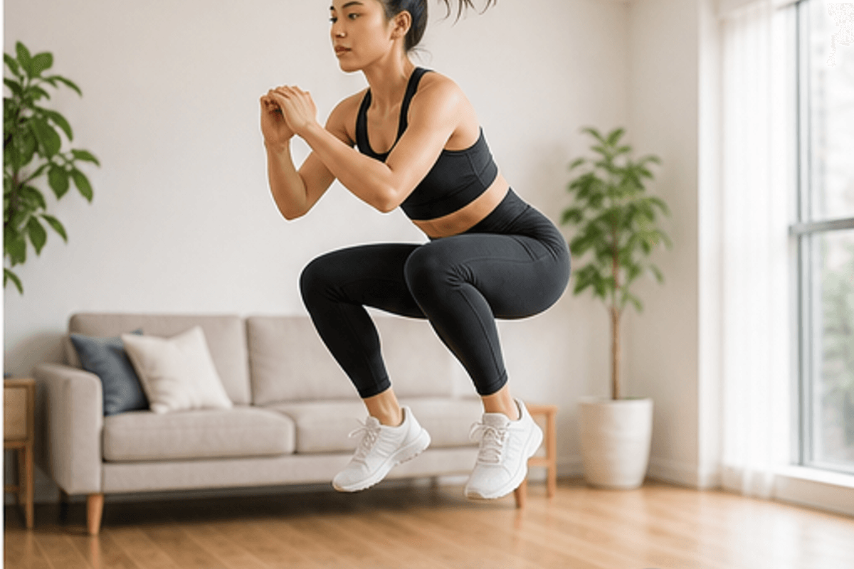 HIITの正しいやり方｜効果を最大化する5原則を図解した室内でできる高カロリー消費運動の説明画像