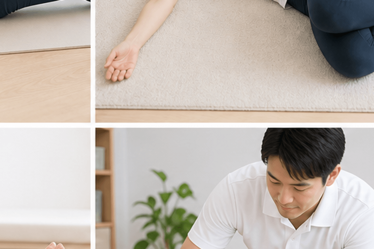 寝ながら骨盤矯正ストレッチの即効性は？毎日やる必要は？を図解した寝ながらできる骨盤矯正ストレッチの説明画像