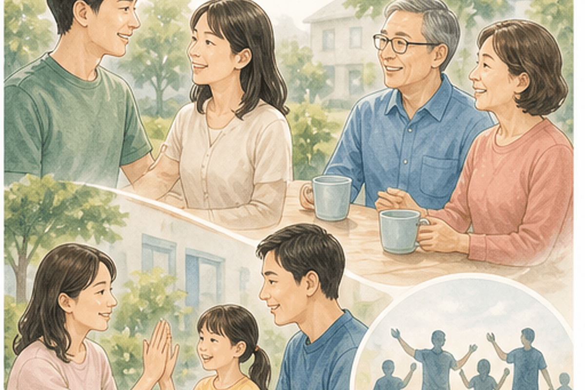 現代社会における健康の考え方を図解した健康とは何か？WHOの定義から考える身体的・精神的・社会的な健康の意味の説明画像