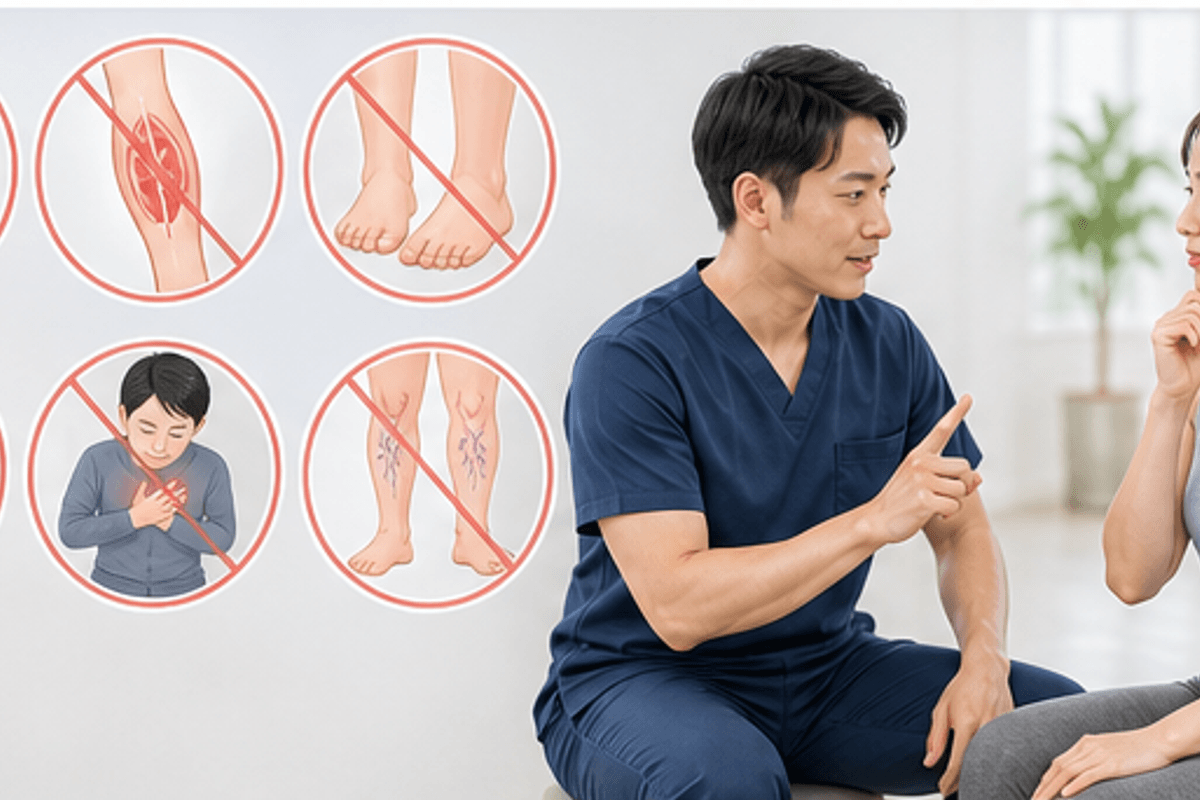 加圧トレーニングのやり方を図解した加圧トレーニングとはの説明画像
