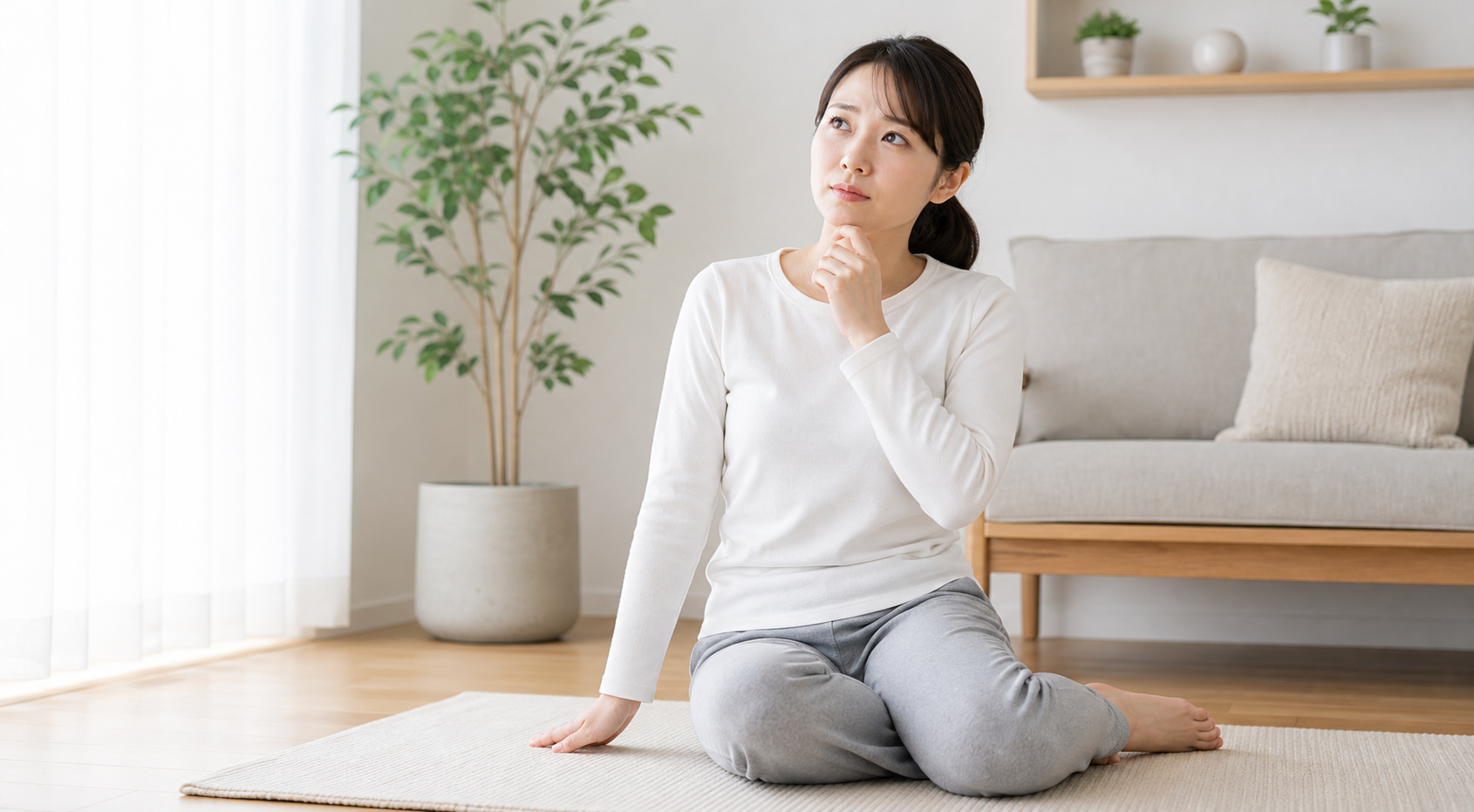 お姉さん座りを左右交互にする影響を考えるイメージ