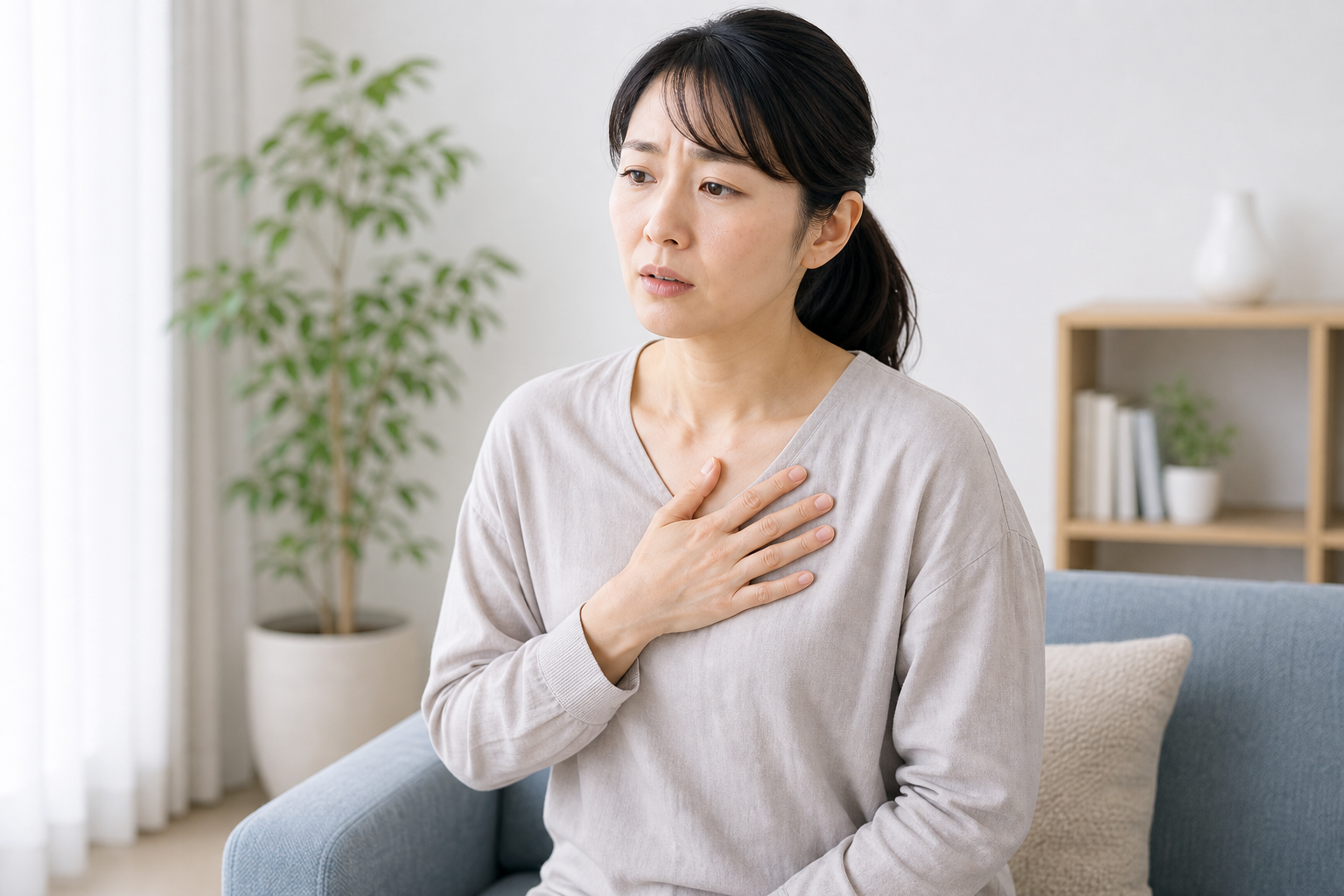 鎖骨の下の痛みで受診を考えるサインのイメージ