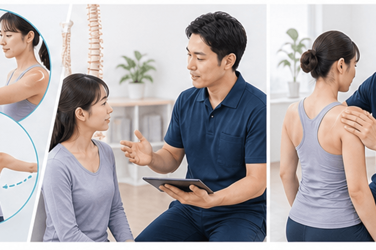 自宅でできる肩甲下筋ストレッチ5選を図解した肩甲下筋ストレッチのやり方の説明画像