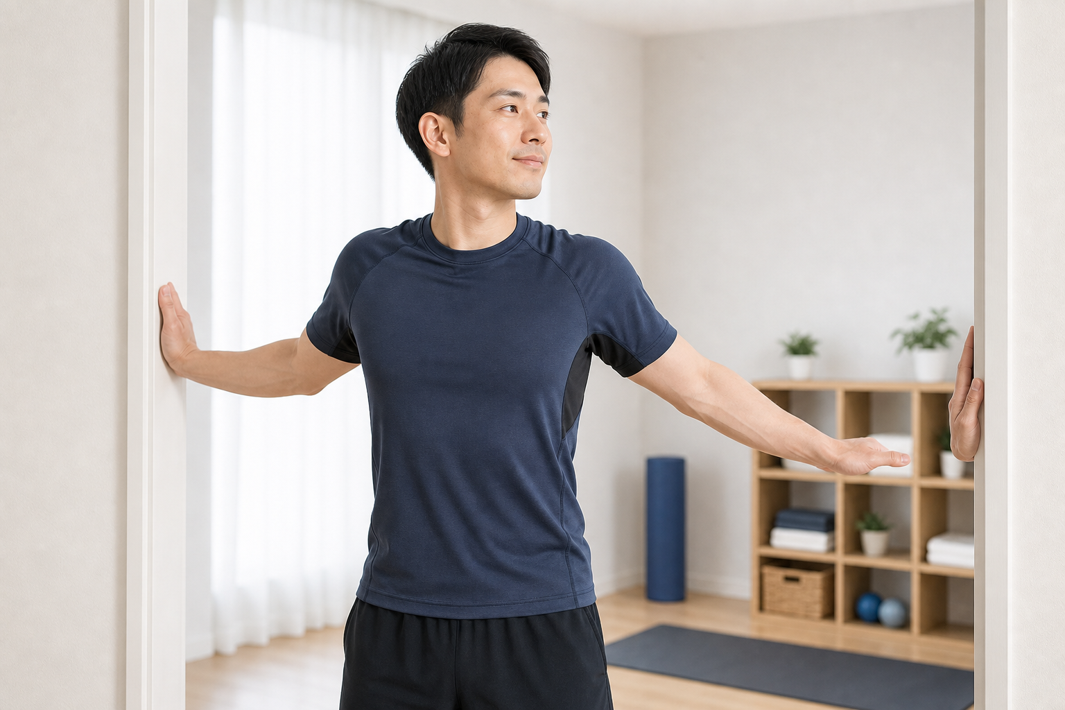 鎖骨の下の痛みに対するセルフケアのイメージ