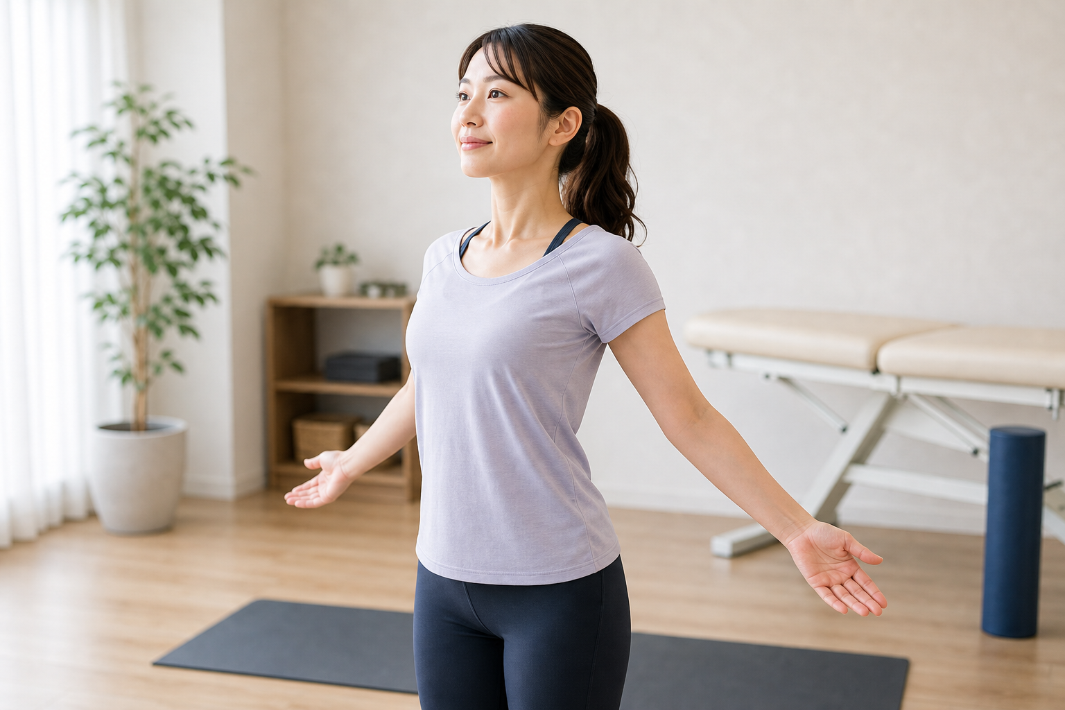 鎖骨の下の痛みと姿勢を整体で相談するイメージ