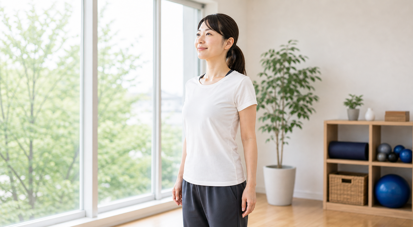 右腰の痛みを姿勢とセルフケアで整えるイメージ