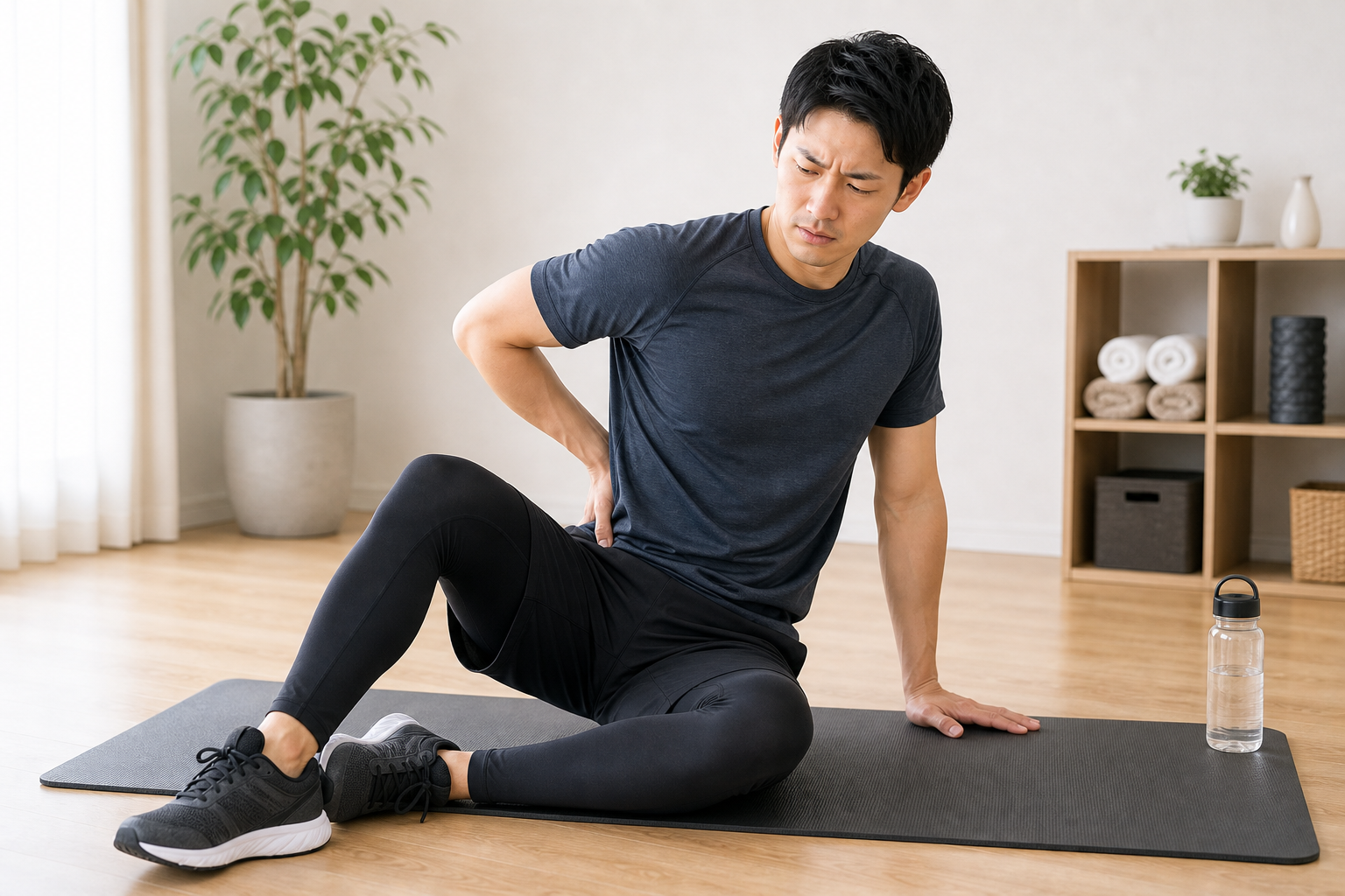 背中や腰の痛みで専門家に相談するイメージ