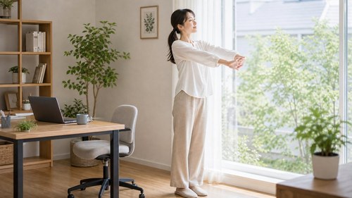 肩甲骨を下げる筋トレや運動のイメージ