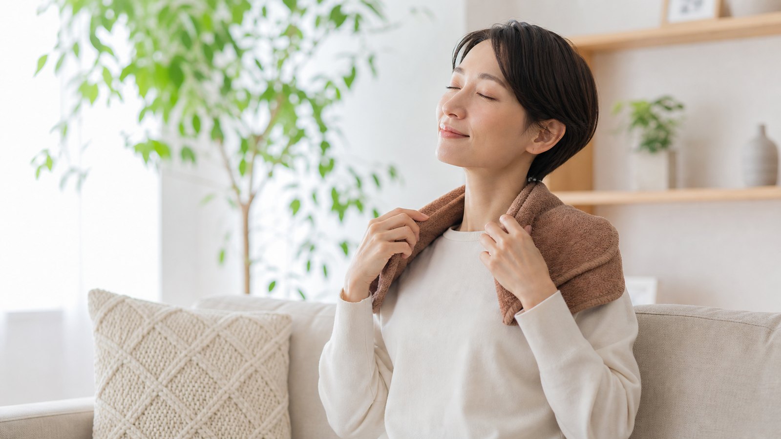 血流が悪い時の冷えや肩こりのサインを確認するイメージ