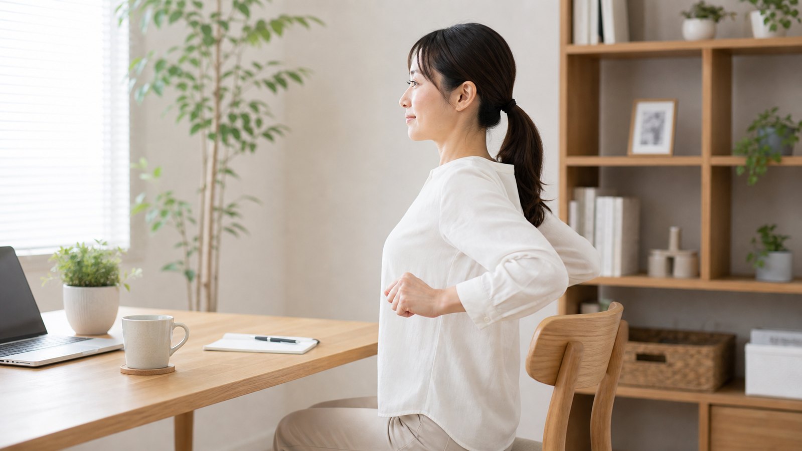 腰が重い時に無理な動きを避けるイメージ