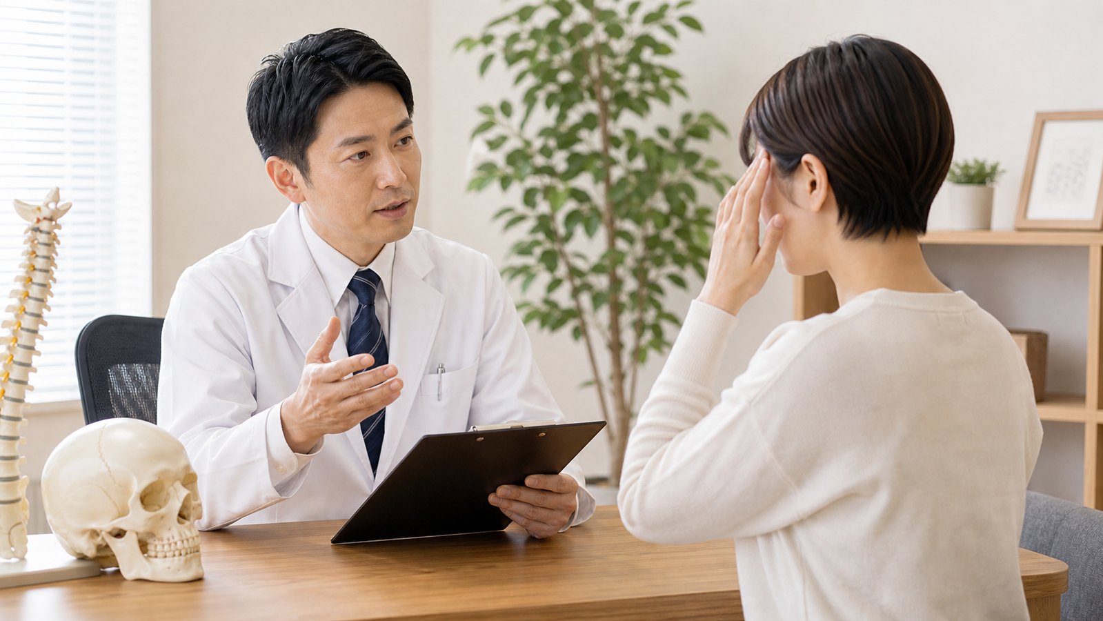 腰が重い時に病気のサインを医療機関へ相談するイメージ