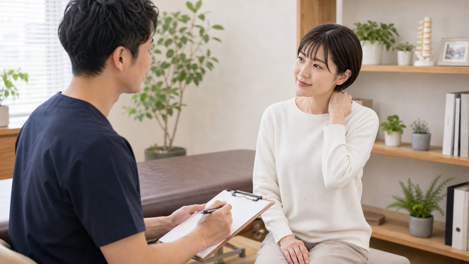 右肩の痛みで医療機関や専門家へ相談したいサインを確認するイメージ