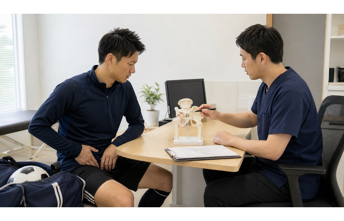 付け根の痛みで医療機関に相談する目安のイメージ