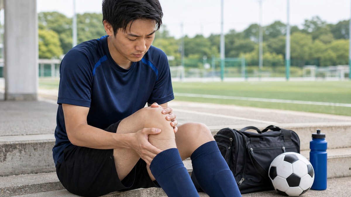 膝下の痛みが強いときは医療機関へ相談するイメージ