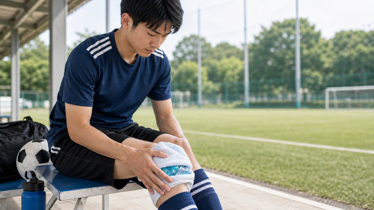 痛む時期に走る量を控えて休むイメージ