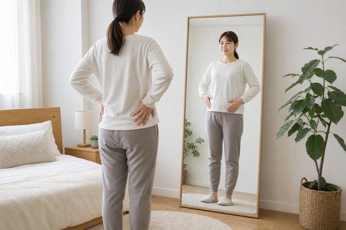 産後の骨盤や腰の不調を放っておいたときのつらさを考えるイメージ