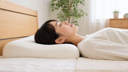 寝ながらスマホや枕まわりを見直すイメージ