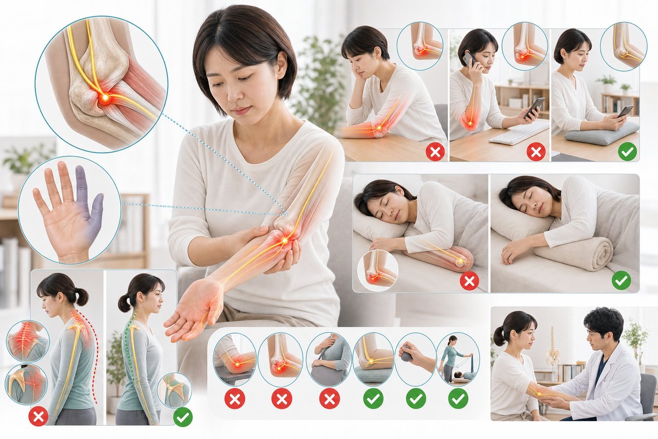 胸郭出口症候群と向き合いながら首肩まわりを整えるイメージ