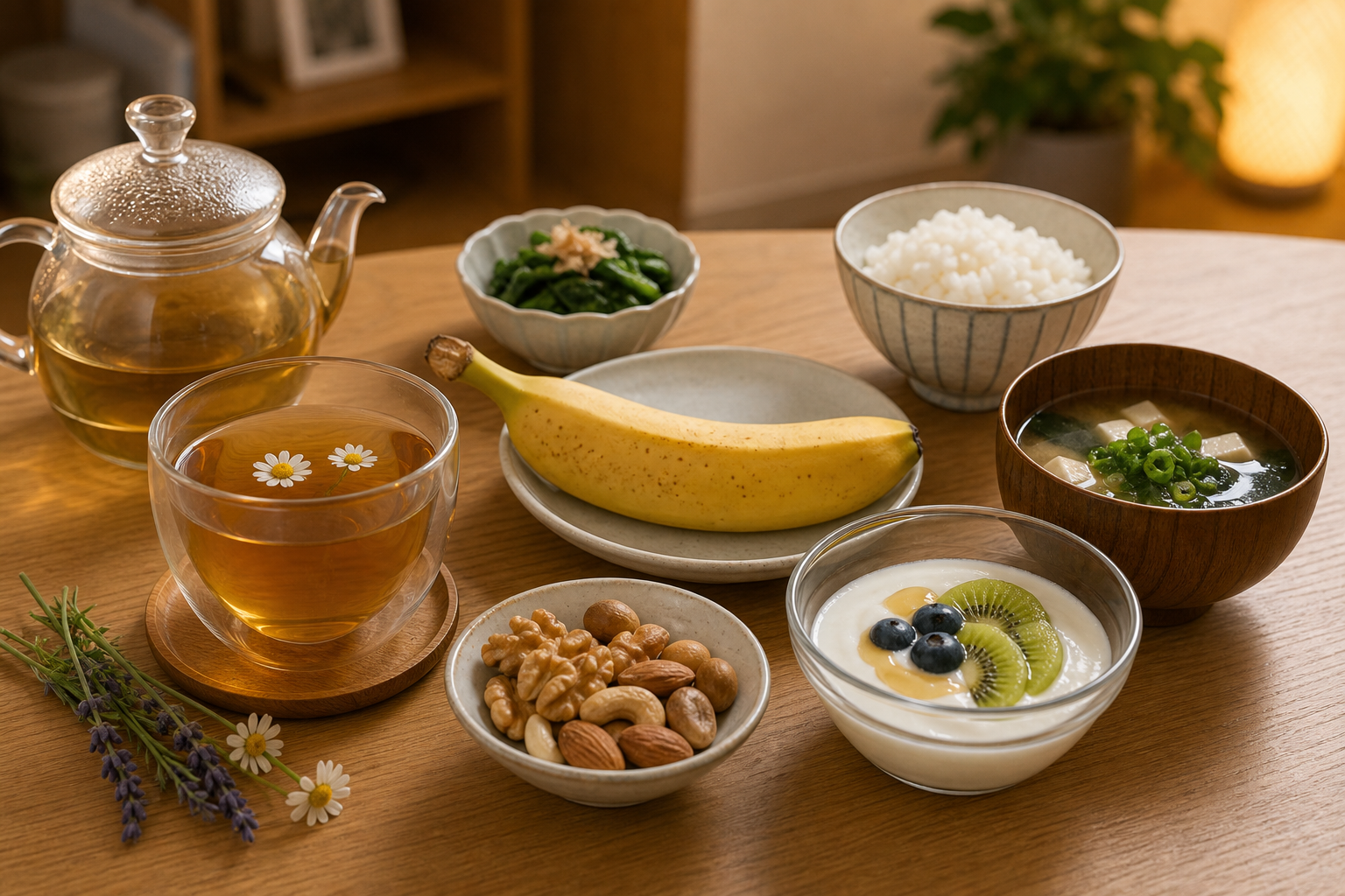 更年期のセルフケアとして栄養や大豆製品を意識するイメージ