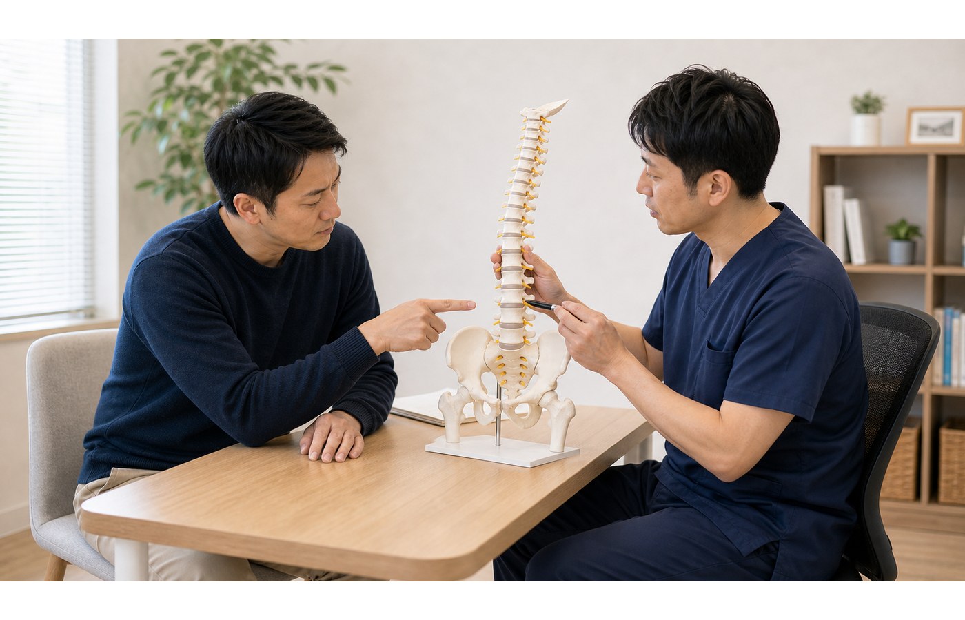 ヘルニアについて整形外科と整体の役割を相談するイメージ