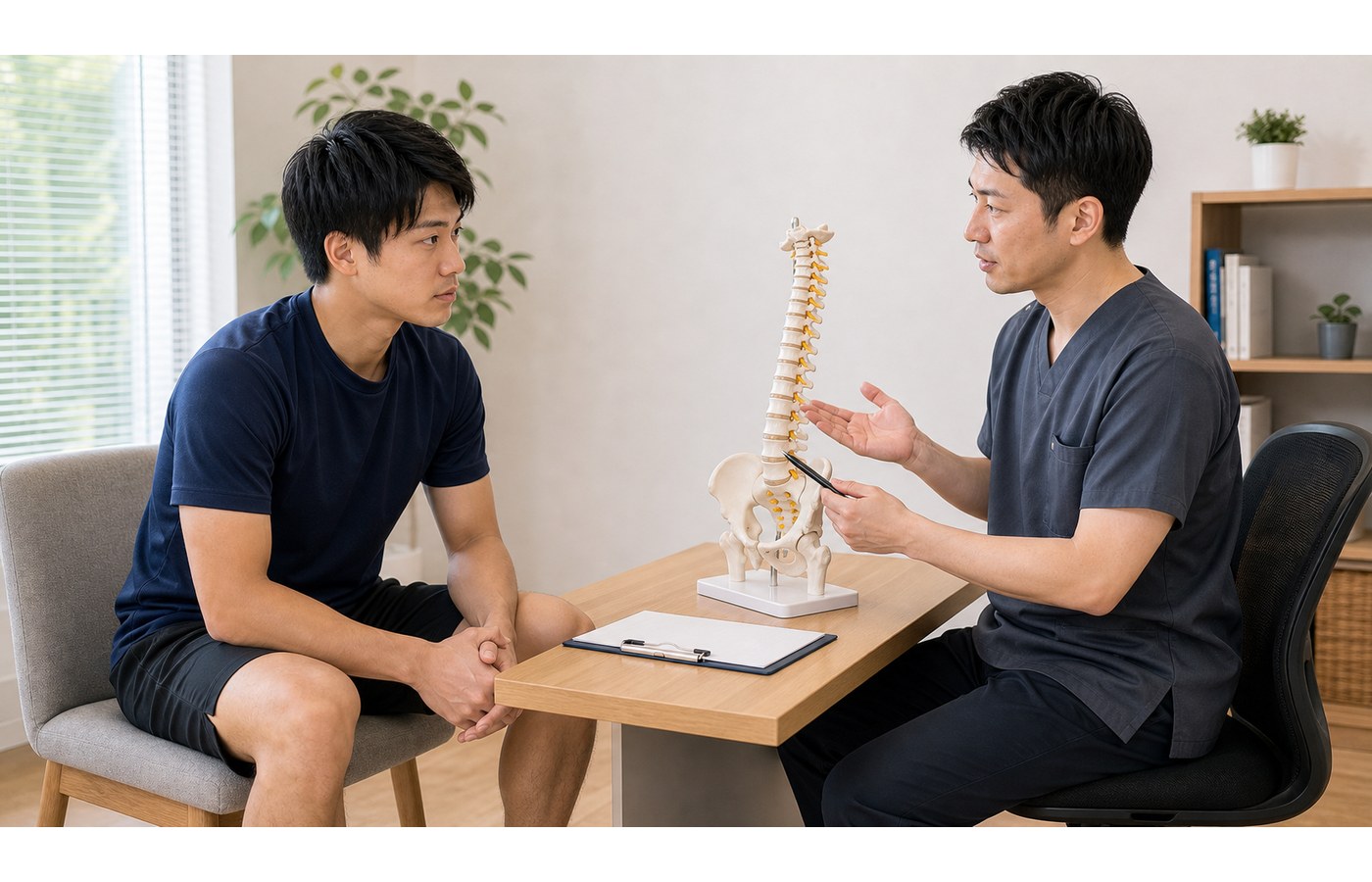 腰椎分離症の相談先としてスポーツ整形と整体の役割を確認するイメージ