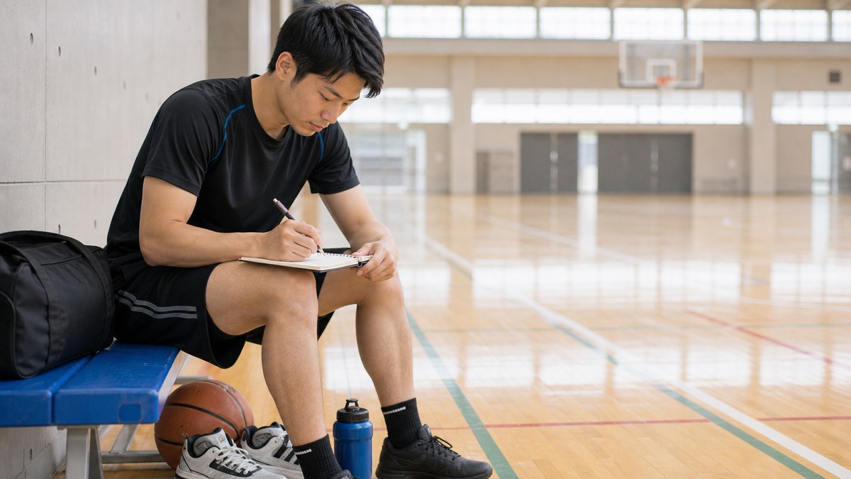 膝を休めて運動量を調整するイメージ