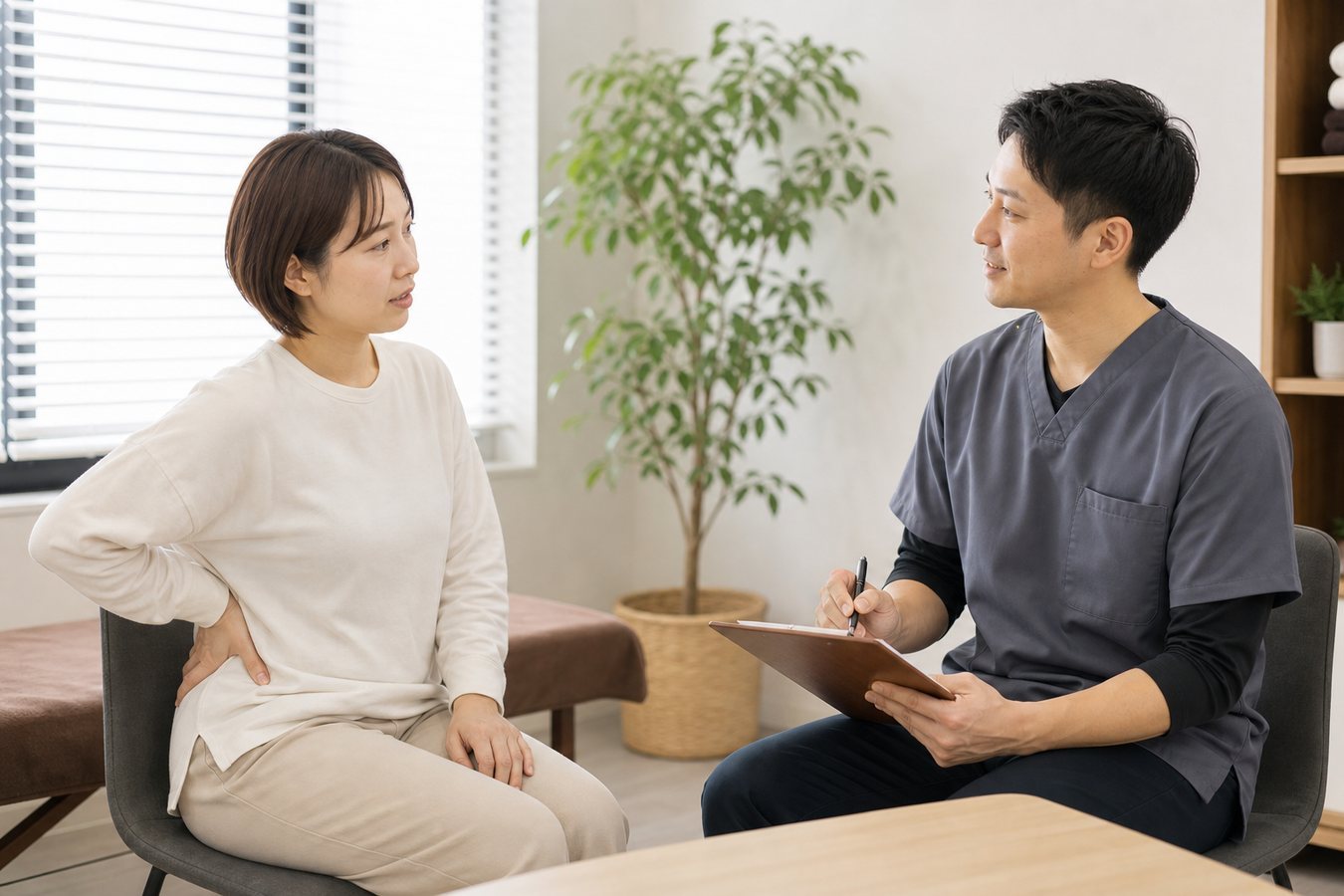 三郷中央のCUREPROで恥骨痛を相談するイメージ