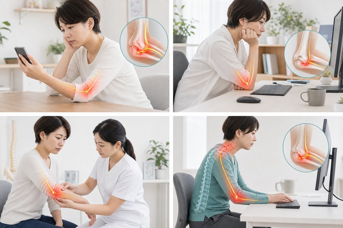 腕を上げるとしびれる胸郭出口症候群を確認するイメージ