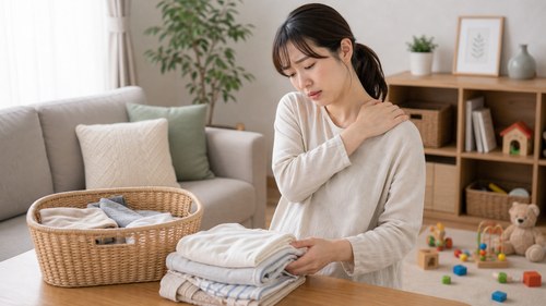自分の不調を後回しにして疲れを感じるママ