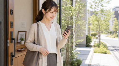 おおたかの森から流山の整体院へ向かう女性