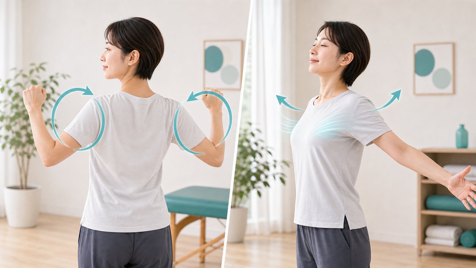 六町 足立区 めまいセルフケア 肩甲骨まわしと胸を開くストレッチ